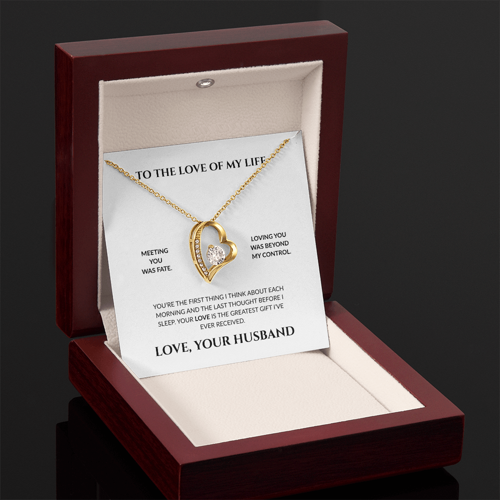 To The Love of My Life- Loving You Was Beyond My Control - Forever Love Necklace