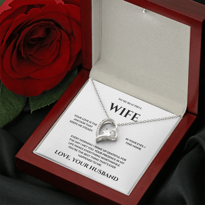 To My Beautiful Wife - In Your Eyes I Find Home _ Forever Love Necklace
