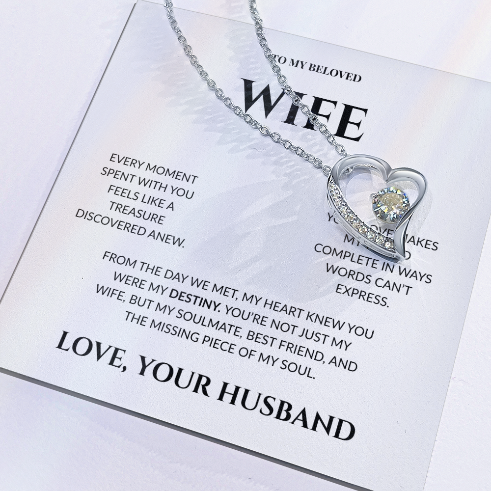 To My Beloved Wife - Your Love Makes My World - Forever Love Necklace