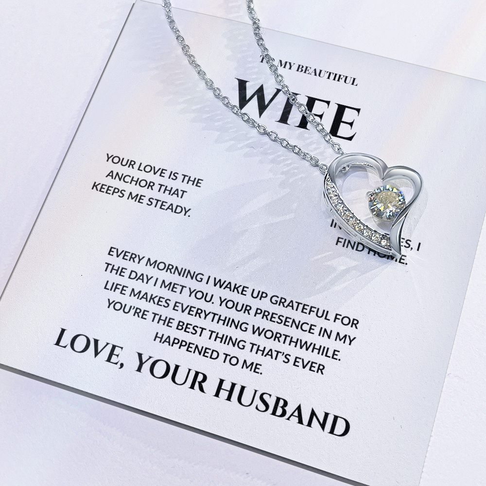 To My Beautiful Wife - In Your Eyes I Find Home _ Forever Love Necklace