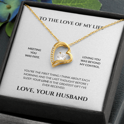 To The Love of My Life- Loving You Was Beyond My Control - Forever Love Necklace